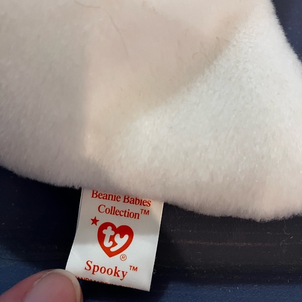 Ty Ghost Plush with Orange Accents - Picture 6 of 8